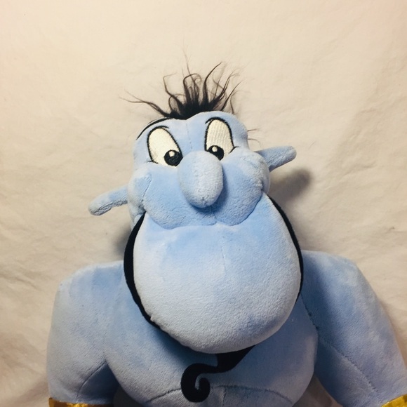 Disney Store Aladdin Genie 15” Plush Stuffed Toy Satin Pants Beard - Picture 2 of 6
